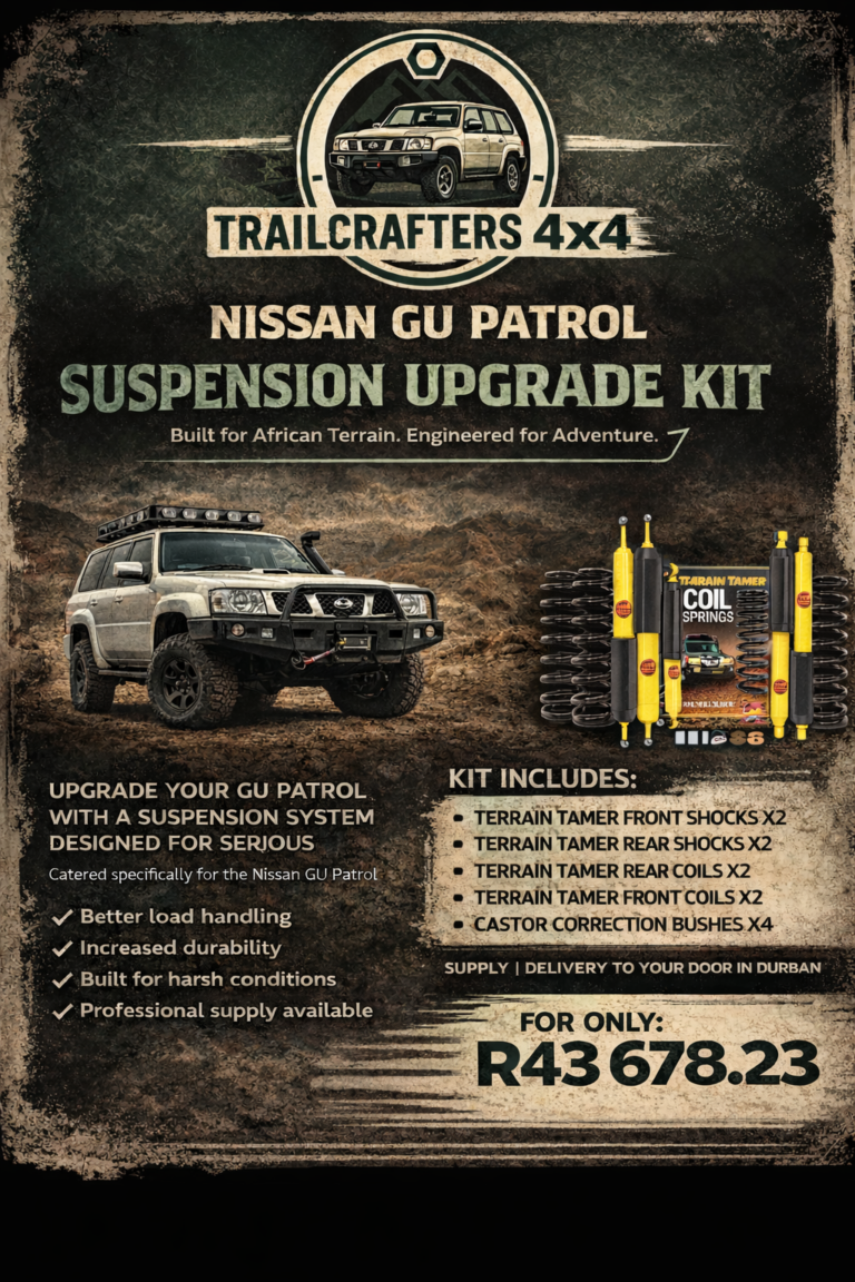 Nissan Patrol GU Spares | Suspension | Front Shocks | Rear Shocks | Rear coils | Front Coils | Castor Correction Bushes | Durable Spares | Reliable Parts | Delivery to your Door | 4WD Spares | 4x4 Parts